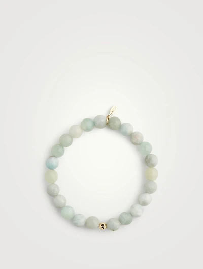 Bohème 14K Gold Faceted Aquamarine Beaded Bracelet