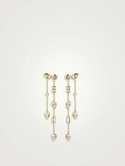 Cléo Eliana 14K Gold Double Chain Chandelier Earrings With Diamonds