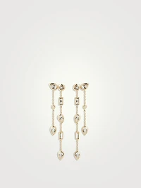 Cléo Eliana 14K Gold Double Chain Chandelier Earrings With Diamonds