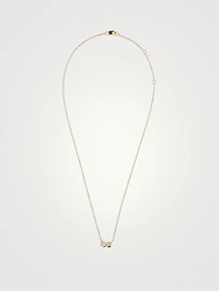 Mélia Toi Et Moi 14K Gold Necklace With Clear Topaz And Moonstone