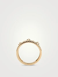 Cléo 14K Gold Pavé Crown Ring With Diamonds