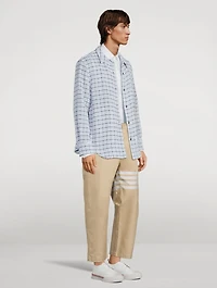 Crochet Tweed Shirt Jacket