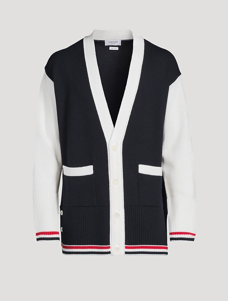 Wool Jersey Stitch Cardigan