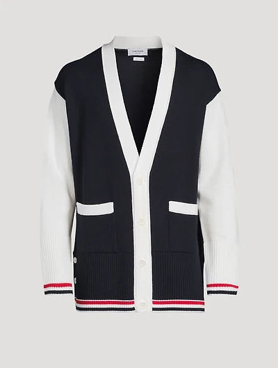 Wool Jersey Stitch Cardigan