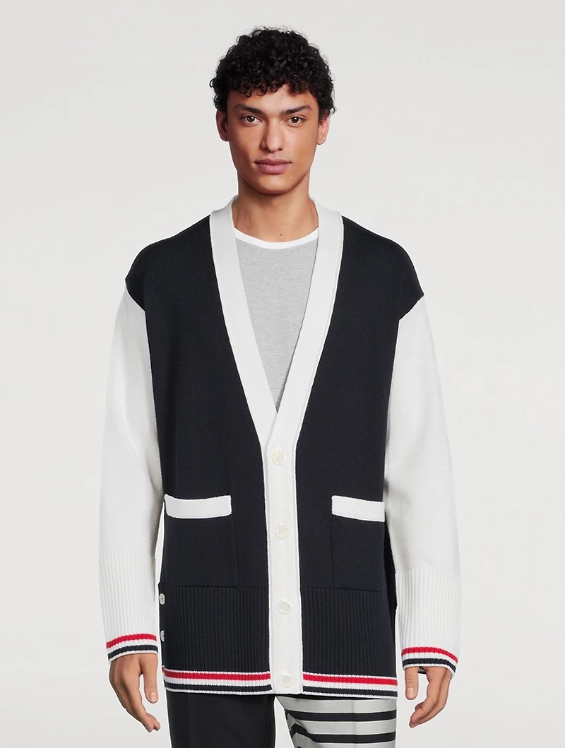 Wool Jersey Stitch Cardigan