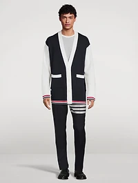 Wool Jersey Stitch Cardigan