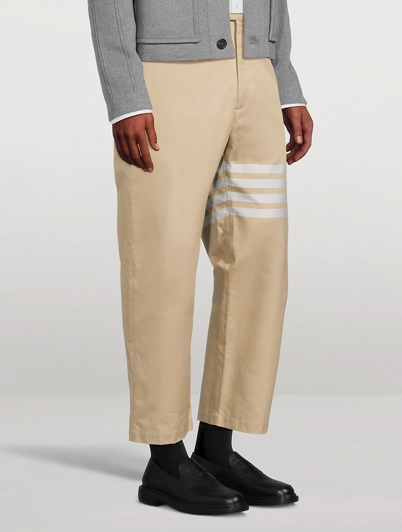 Cotton Straight-Leg Pants