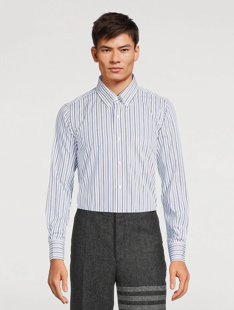Poplin Shirt Striped Print