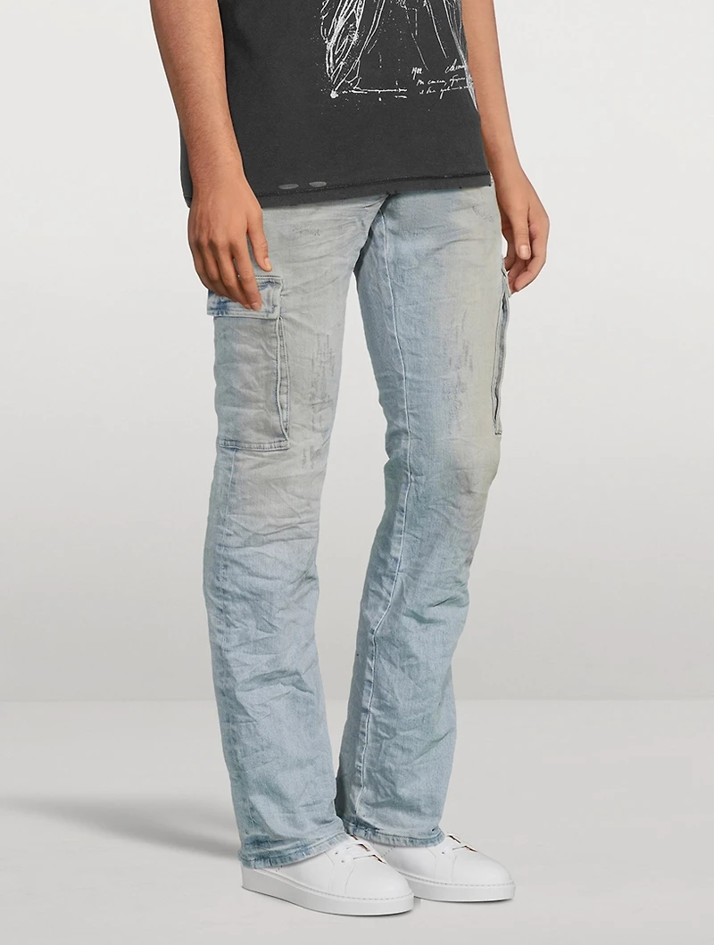 P004 Denim Cargo Jeans