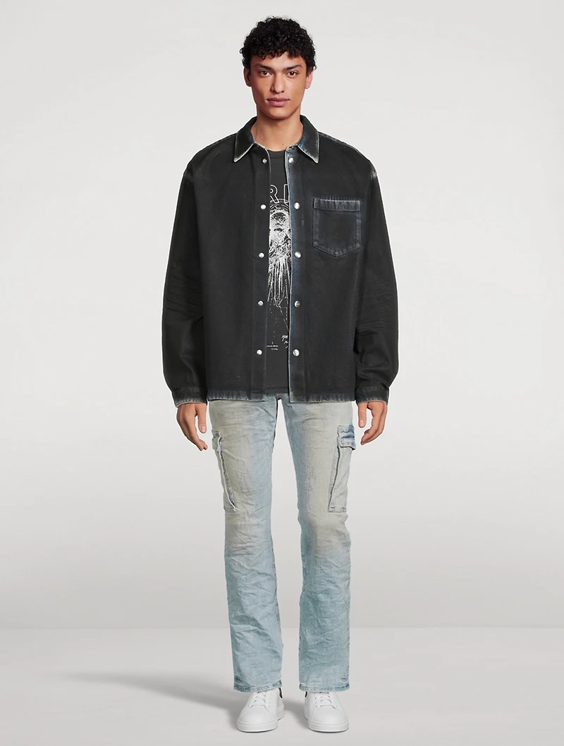 P004 Denim Cargo Jeans