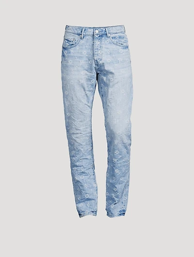P005 Monogram Slim Straight-Leg Jeans