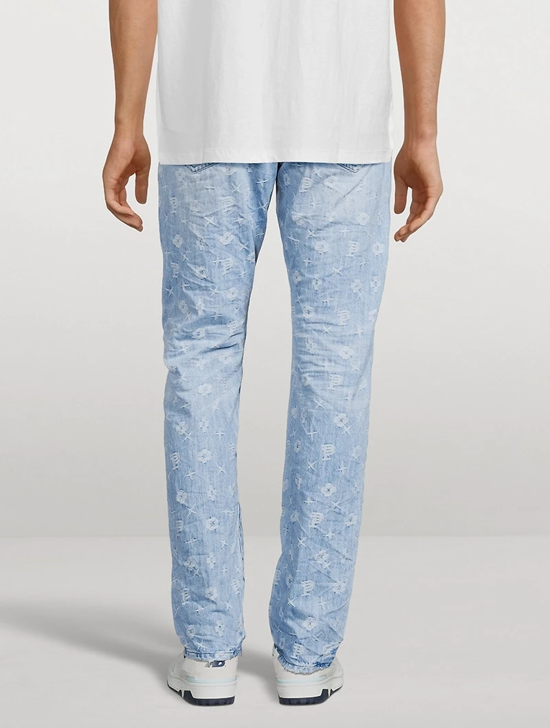 P005 Monogram Slim Straight-Leg Jeans