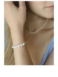 14K Gold Gradual Pearl Bracelet