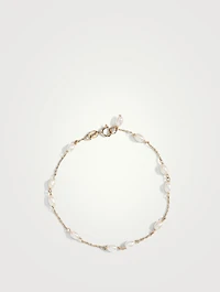 14K Gold Spaced Keshi Pearl Bracelet