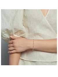 14K Gold Spaced Keshi Pearl Bracelet
