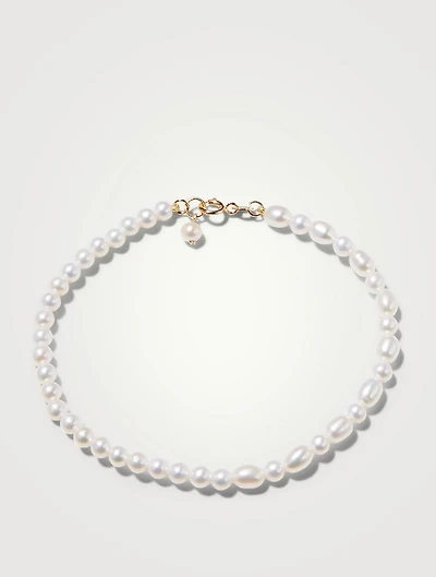 14K Gold Mixed Pearl Strand Bracelet