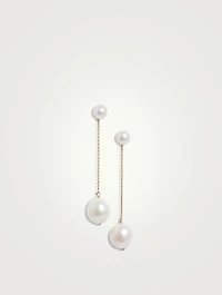 14K Gold Baroque Pearl Drop Earrings