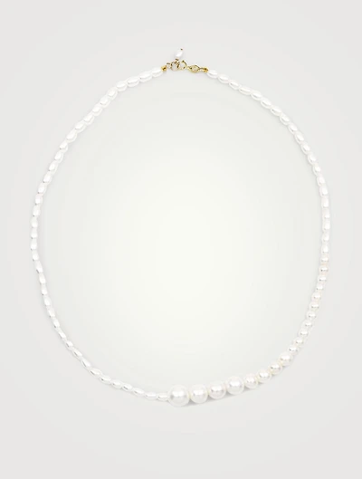 14K Gold Gradual Pearl Necklace