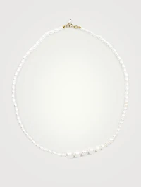 14K Gold Gradual Pearl Necklace