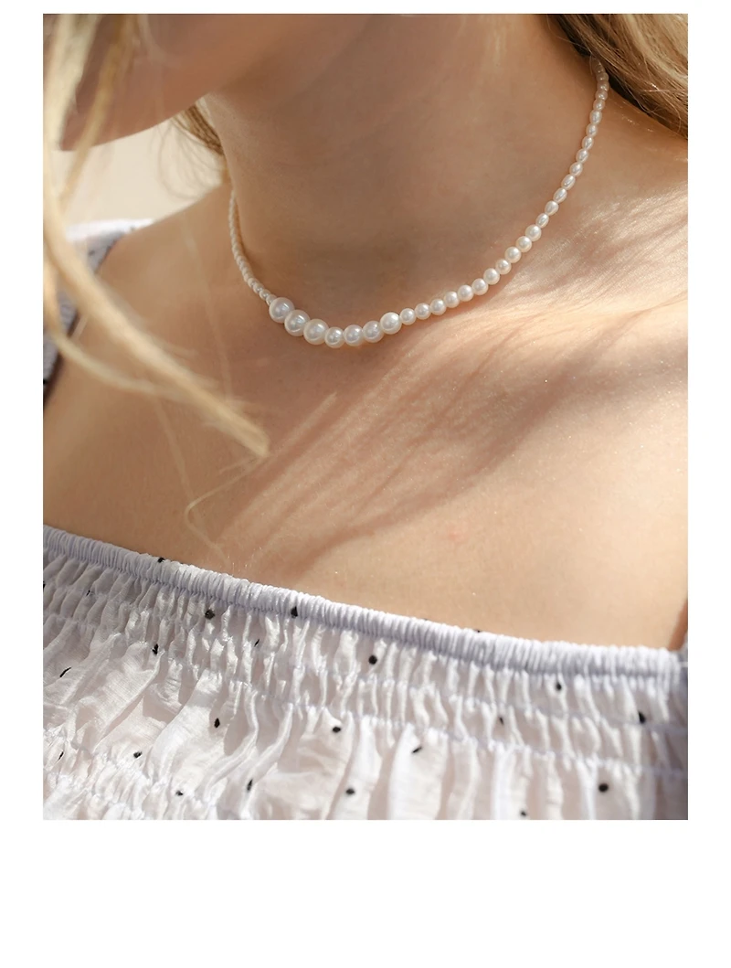 14K Gold Gradual Pearl Necklace