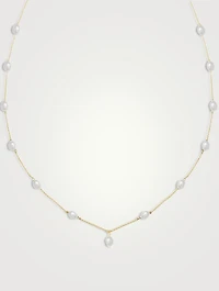 14K Gold Keshi Pearl Choker Necklace