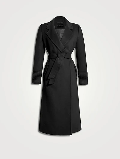 Belted Baby Alpaca Wool Wrap Coat