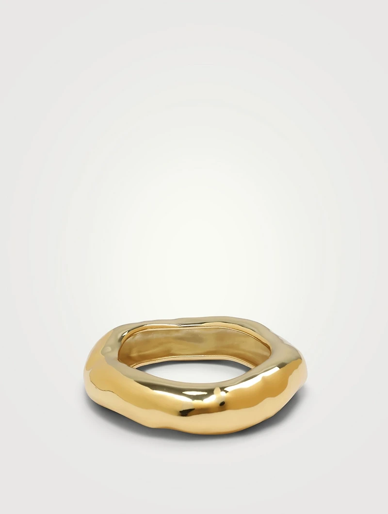 Molten Wide Bangle Bracelet