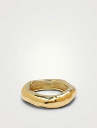 Molten Wide Bangle Bracelet