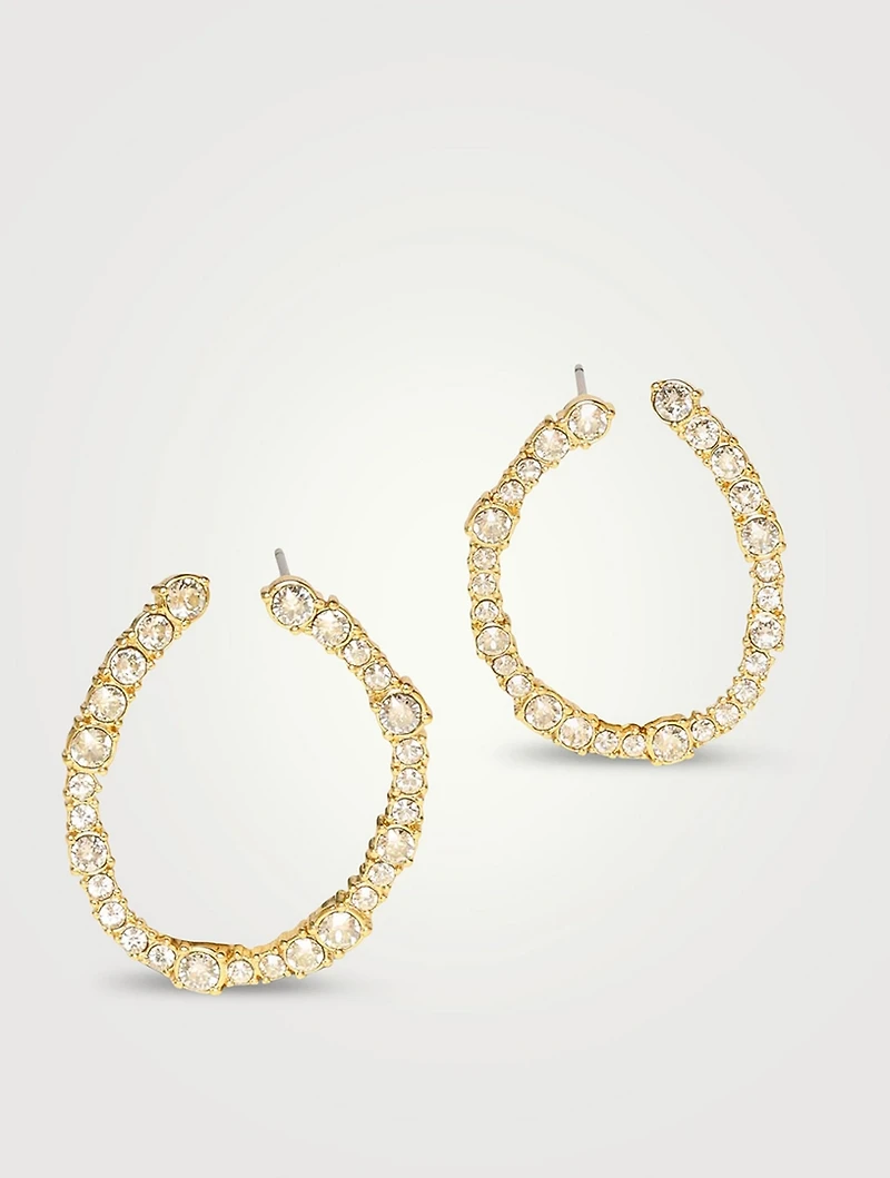 Small Punk Royale Looped Earrings With Crystals