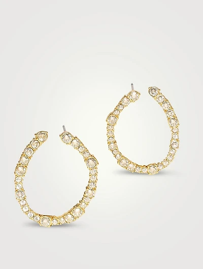 Small Punk Royale Looped Earrings With Crystals