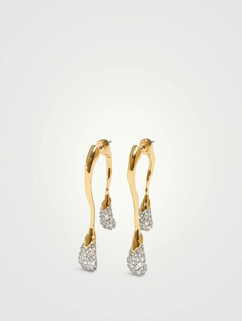 Solanales Crystal Front Back Double Drop Earrings