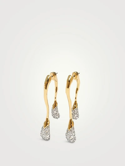 Solanales Crystal Front Back Double Drop Earrings