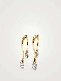 Solanales Crystal Front Back Double Drop Earrings
