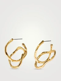 Twisted Interlock Hoop Earrings