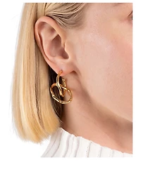 Twisted Interlock Hoop Earrings