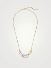 Small Solanales Link Necklace With Crystals