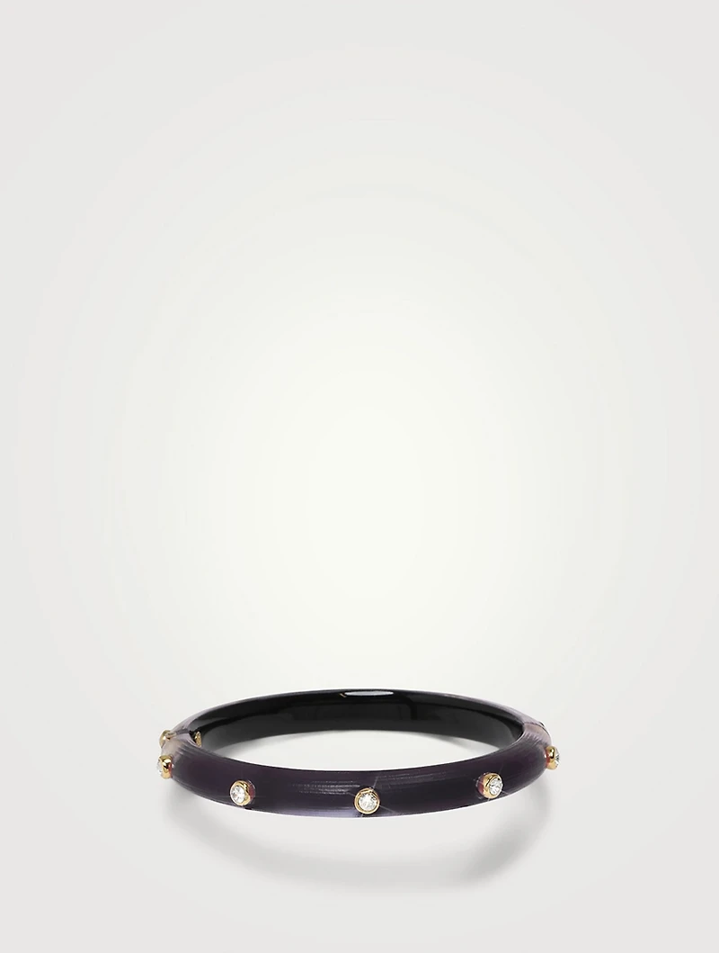 Crystal Studded Lucite Hinge Bracelet