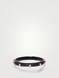 Crystal Studded Lucite Hinge Bracelet