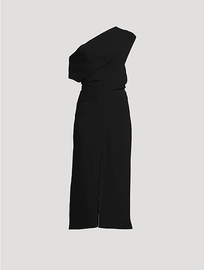 Rosa Leather Midi Dress