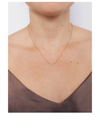 Classique 14K Gold Pavé Evil Eye Necklace With White Topaz And Diamonds