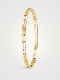 Small Pulse 18K Gold Bracelet With Diamonds