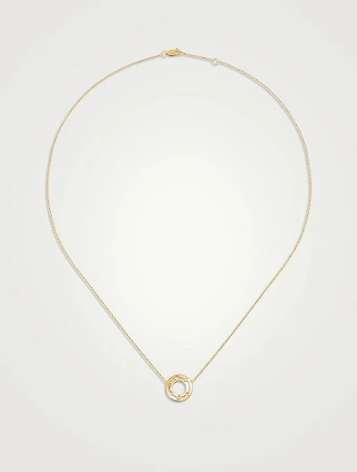 Pulse 12mm 18K Gold Necklace With Diamonds