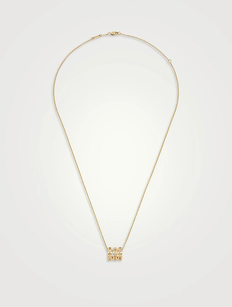 Pulse 18K Gold Necklace With Diamonds
