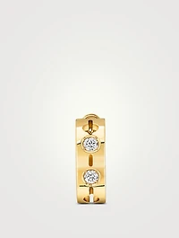 Pulse 18K Gold Mono Hoop Ear Cuff With Diamonds
