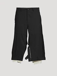 Wool-Blend Upside-Down Shorts