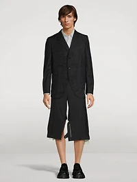 Wool-Blend Upside-Down Shorts