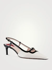Canard Patent Leather Slingback Pumps