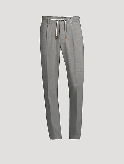 Stretch Wool Jogger Pants