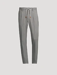 Stretch Wool Jogger Pants