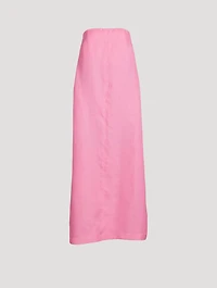Delphi Organic Linen Strapless Maxi Dress
